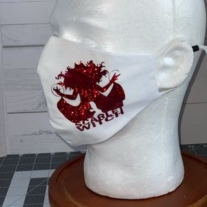 Scarlet witch face mask holographic